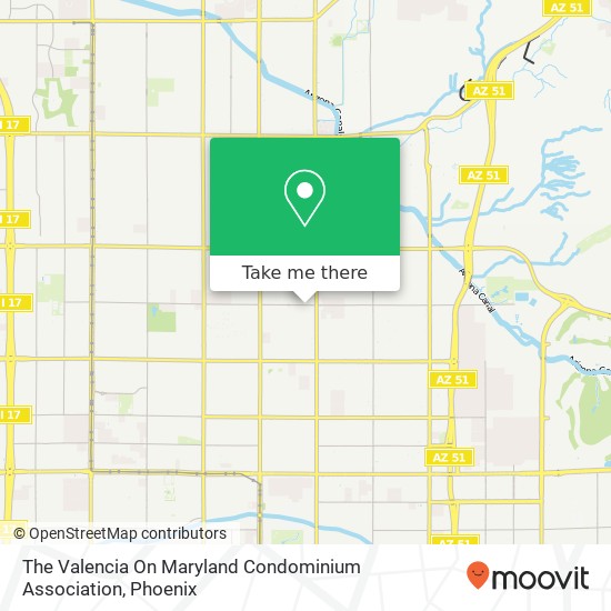 Mapa de The Valencia On Maryland Condominium Association