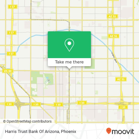 Harris Trust Bank Of Arizona map