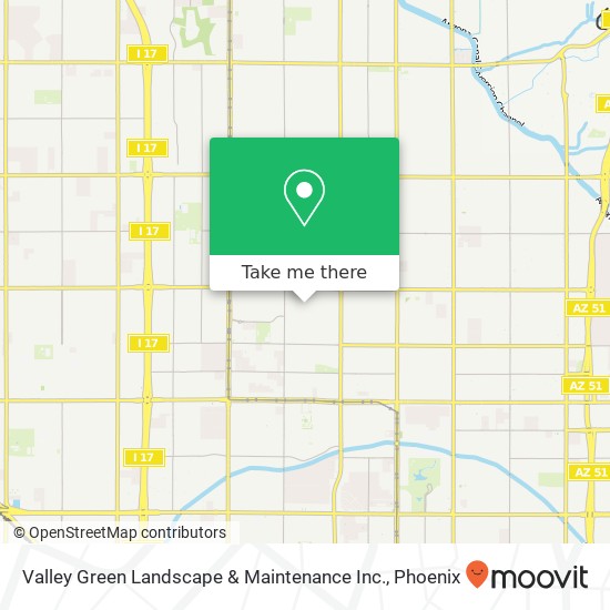 Valley Green Landscape & Maintenance Inc. map