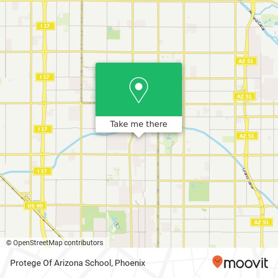 Mapa de Protege Of Arizona School