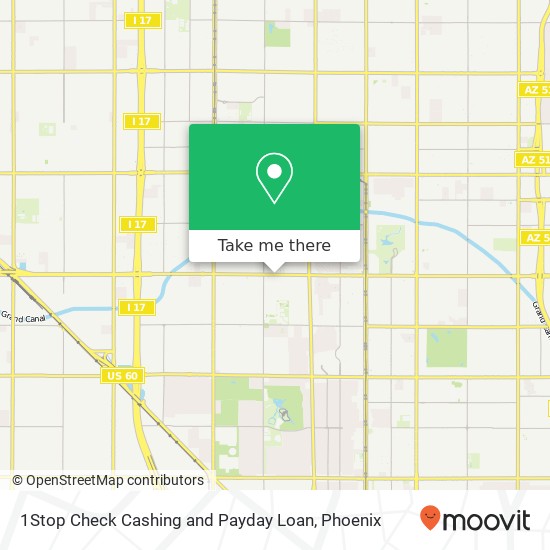 1Stop Check Cashing and Payday Loan map