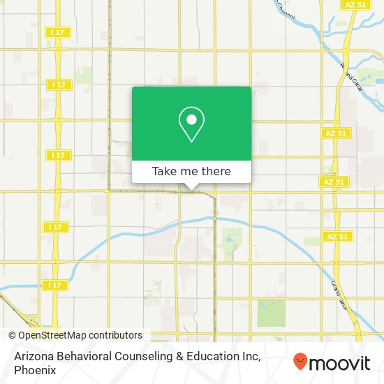 Mapa de Arizona Behavioral Counseling & Education Inc