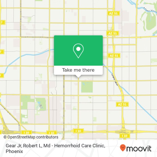 Gear Jr, Robert L, Md - Hemorrhoid Care Clinic map