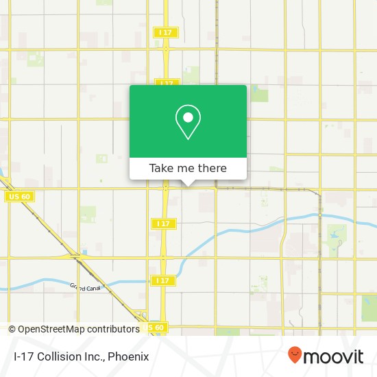Mapa de I-17 Collision Inc.