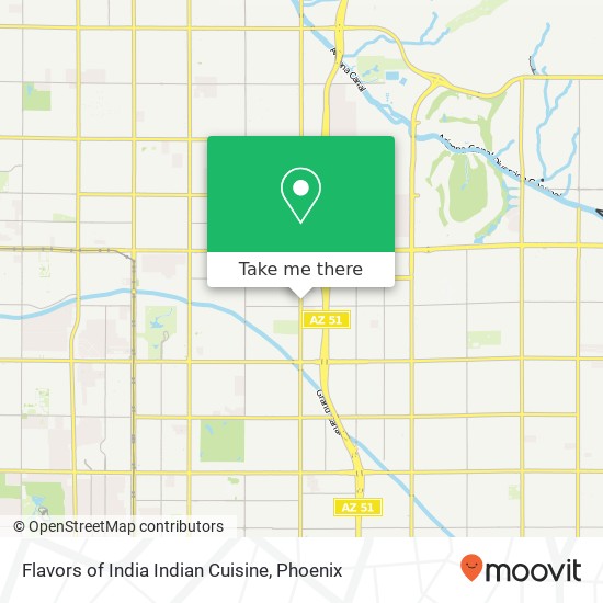 Flavors of India Indian Cuisine map