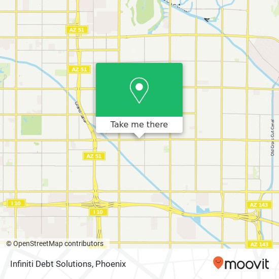 Infiniti Debt Solutions map