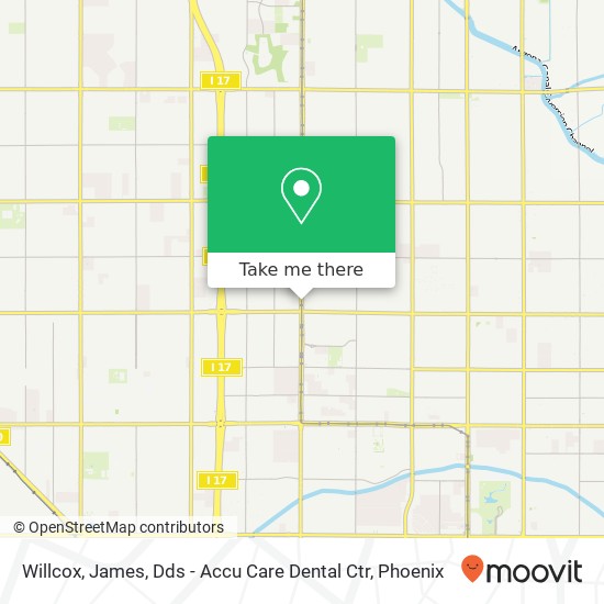 Willcox, James, Dds - Accu Care Dental Ctr map