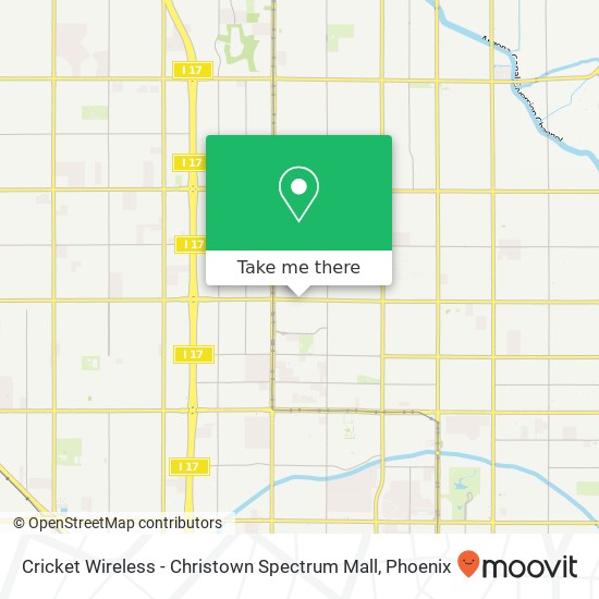 Mapa de Cricket Wireless - Christown Spectrum Mall
