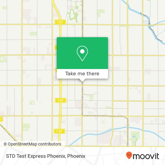 STD Test Express Phoenix map