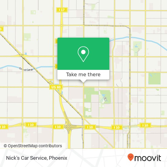 Mapa de Nick's Car Service