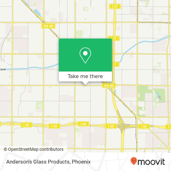 Anderson's Glass Products map