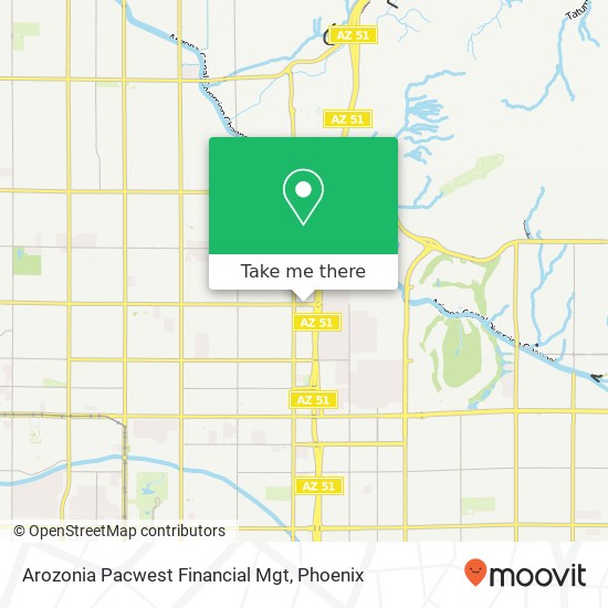 Mapa de Arozonia Pacwest Financial Mgt