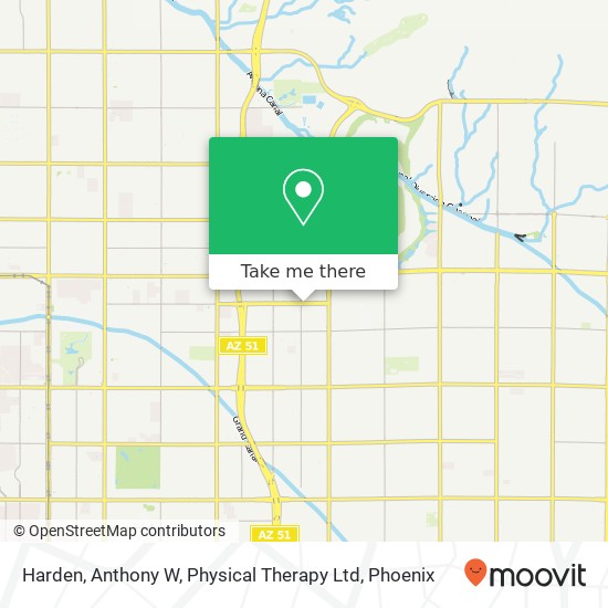 Harden, Anthony W, Physical Therapy Ltd map