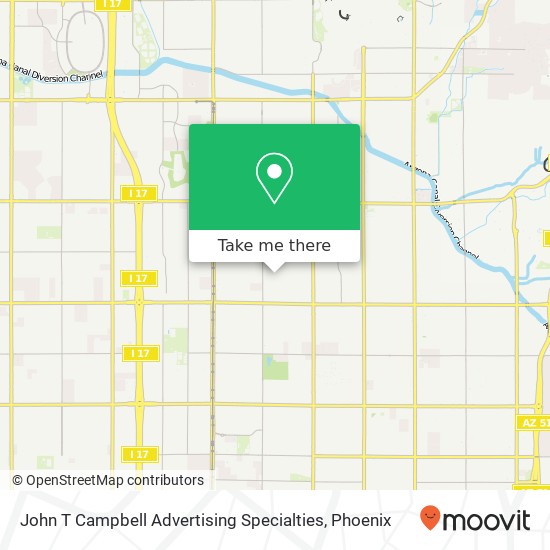 Mapa de John T Campbell Advertising Specialties