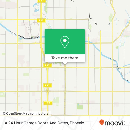 Mapa de A 24 Hour Garage Doors And Gates