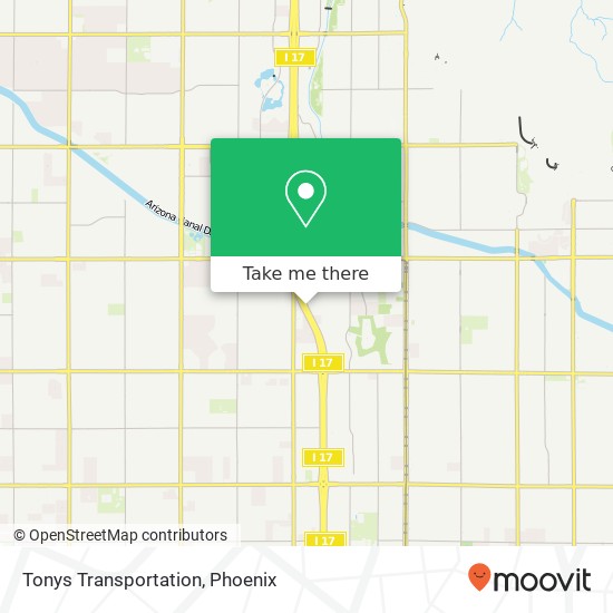 Tonys Transportation map