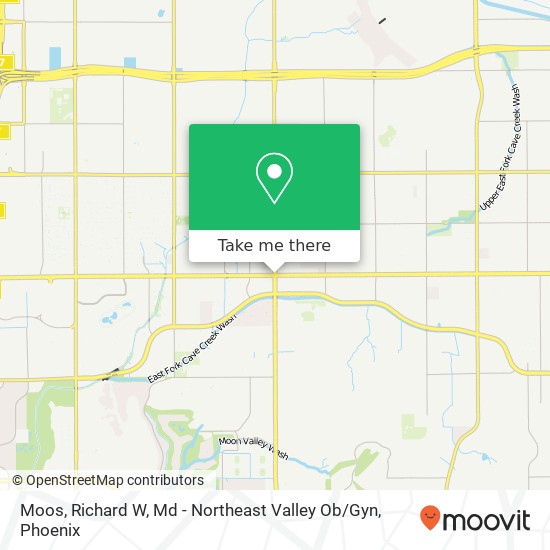 Moos, Richard W, Md - Northeast Valley Ob / Gyn map