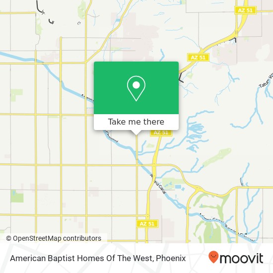 Mapa de American Baptist Homes Of The West