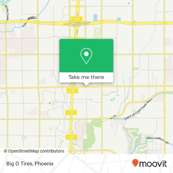 Big O Tires map