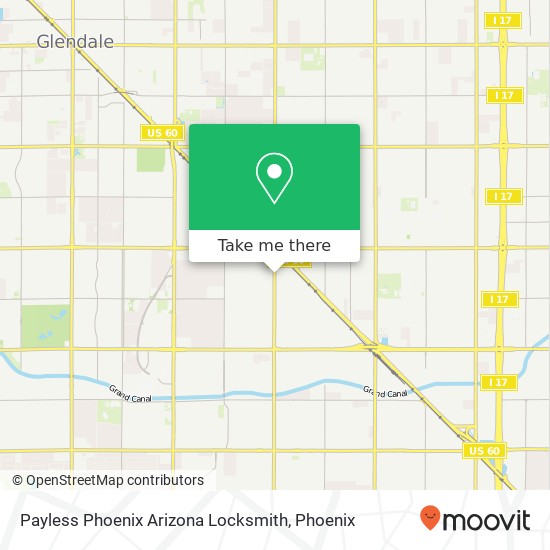 Mapa de Payless Phoenix Arizona Locksmith