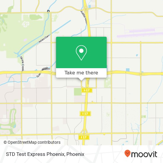 Mapa de STD Test Express Phoenix