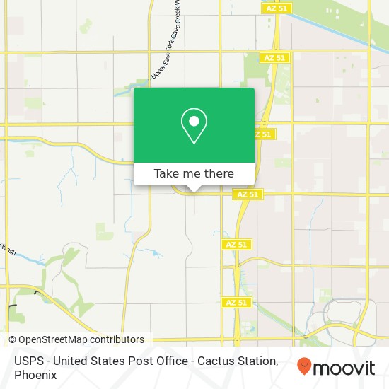 USPS - United States Post Office - Cactus Station map