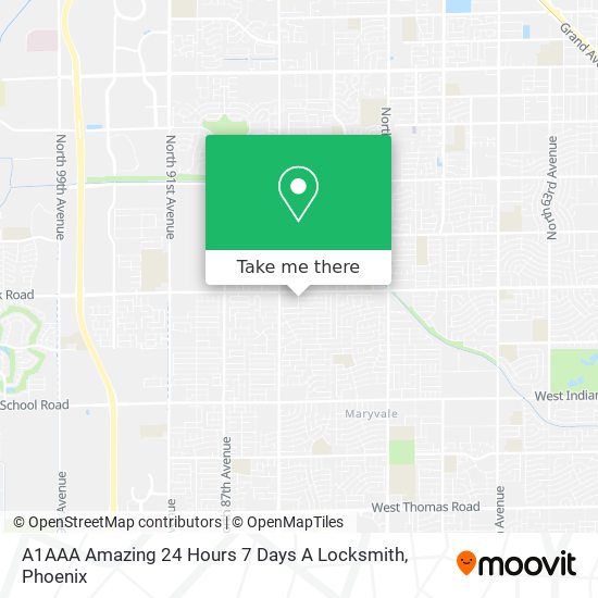 Mapa de A1AAA Amazing 24 Hours 7 Days A Locksmith