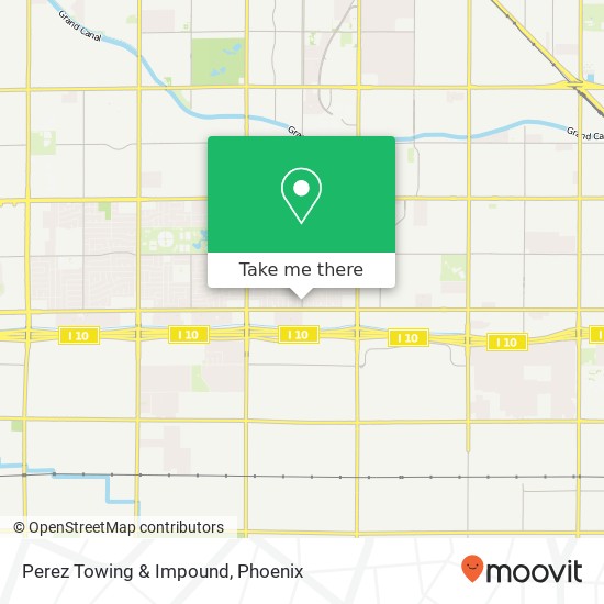 Perez Towing & Impound map