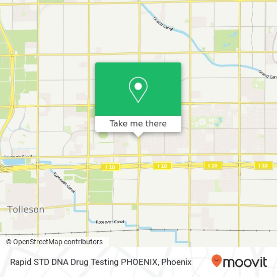 Rapid STD DNA Drug Testing PHOENIX map