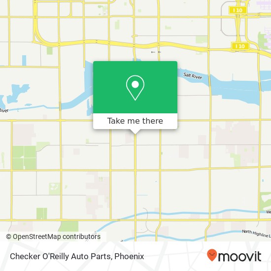 Checker O'Reilly Auto Parts map