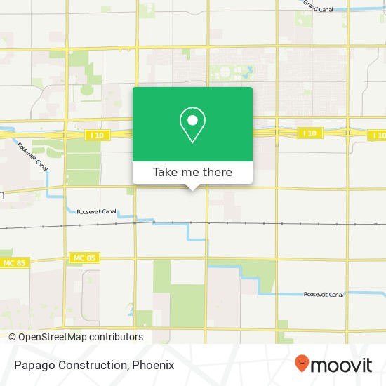 Papago Construction map