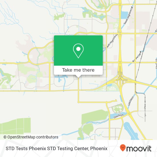 Mapa de STD Tests Phoenix STD Testing Center