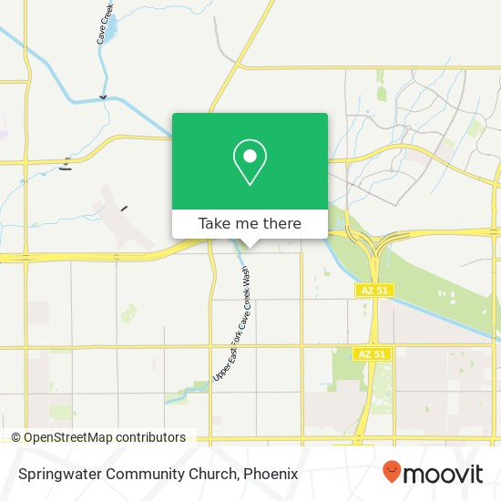 Springwater Community Church map