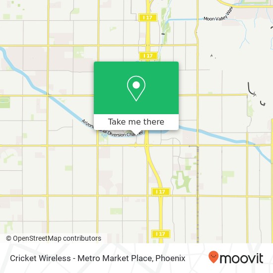 Cricket Wireless - Metro Market Place map