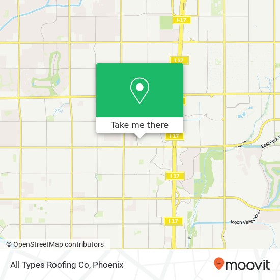 All Types Roofing Co map