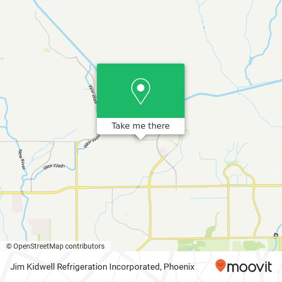 Jim Kidwell Refrigeration Incorporated map