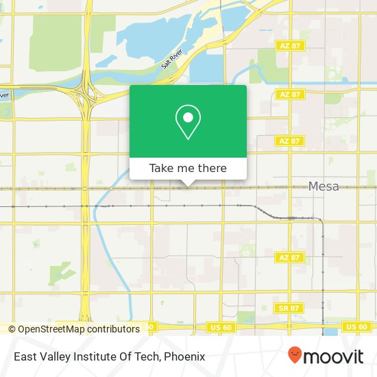 Mapa de East Valley Institute Of Tech