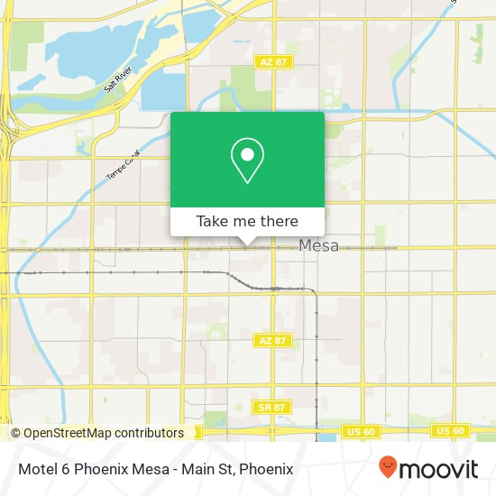 Motel 6 Phoenix Mesa - Main St map
