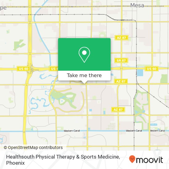 Healthsouth Physical Therapy & Sports Medicine map