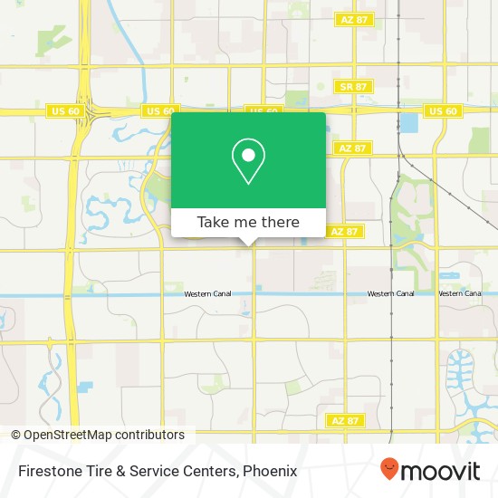 Mapa de Firestone Tire & Service Centers