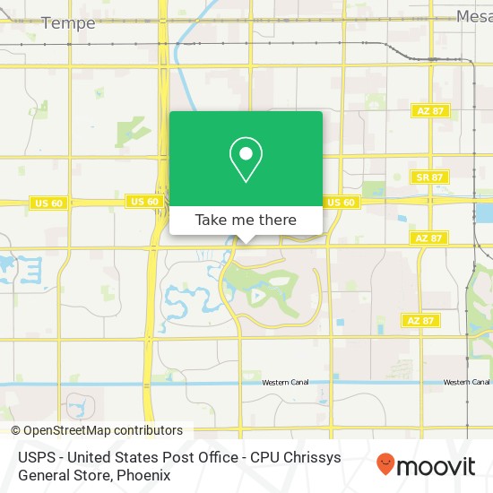 Mapa de USPS - United States Post Office - CPU Chrissys General Store