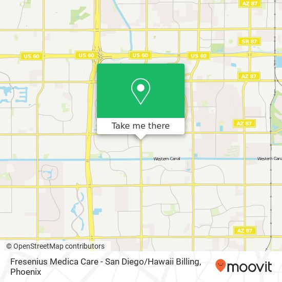 Mapa de Fresenius Medica Care - San Diego / Hawaii Billing
