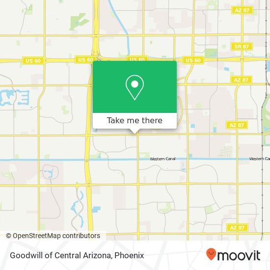 Goodwill of Central Arizona map