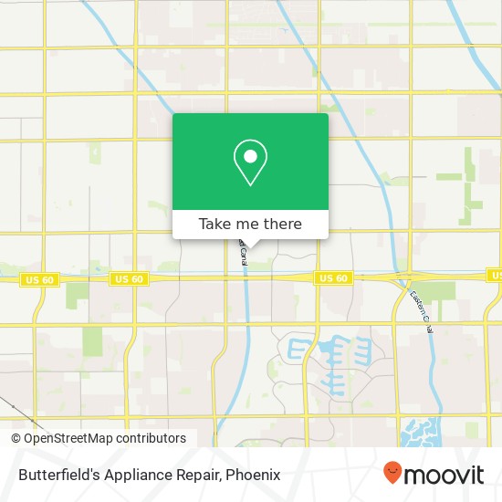 Mapa de Butterfield's Appliance Repair