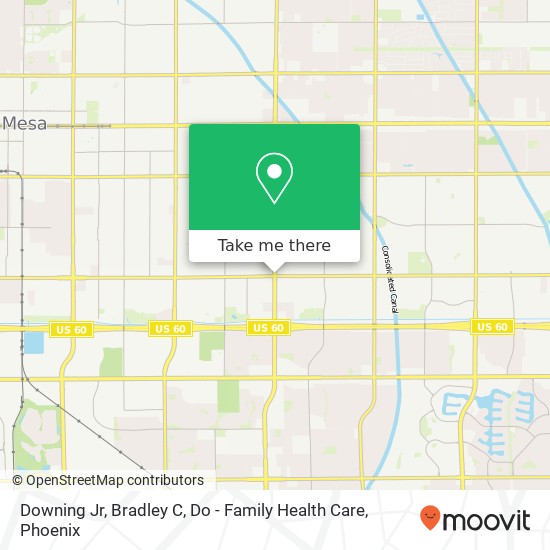 Downing Jr, Bradley C, Do - Family Health Care map