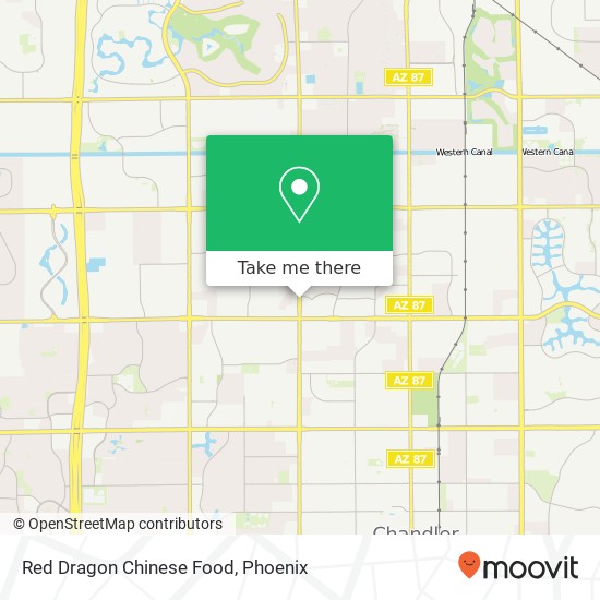 Red Dragon Chinese Food map