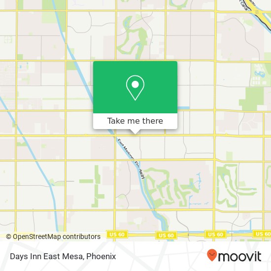 Days Inn East Mesa map