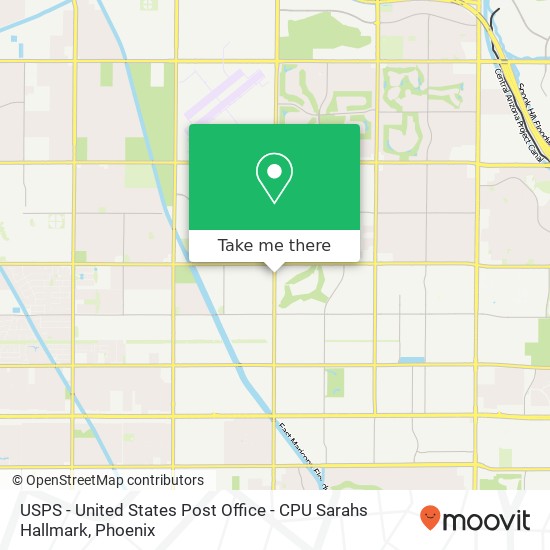 Mapa de USPS - United States Post Office - CPU Sarahs Hallmark