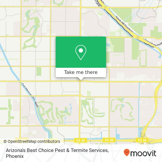 Mapa de Arizona's Best Choice Pest & Termite Services