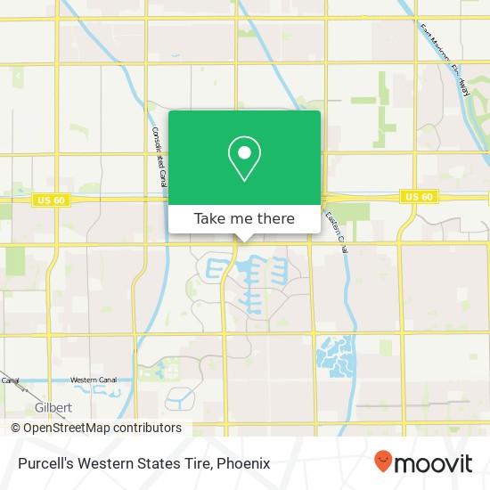 Purcell's Western States Tire map